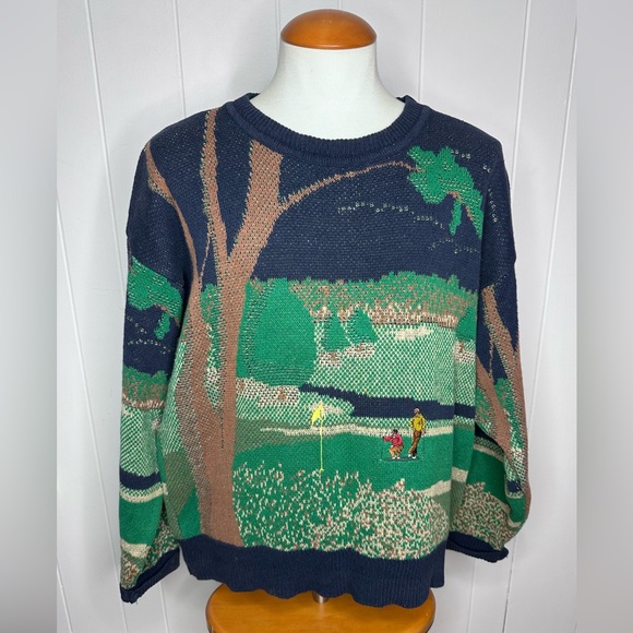 Gant Other - Vintage Salty Dog Gant Golf Scene Landscape Sweater